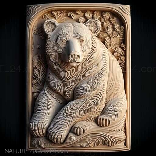 Nature and animals (st Knut bear famous animal 2, NATURE_2066) 3D models for cnc