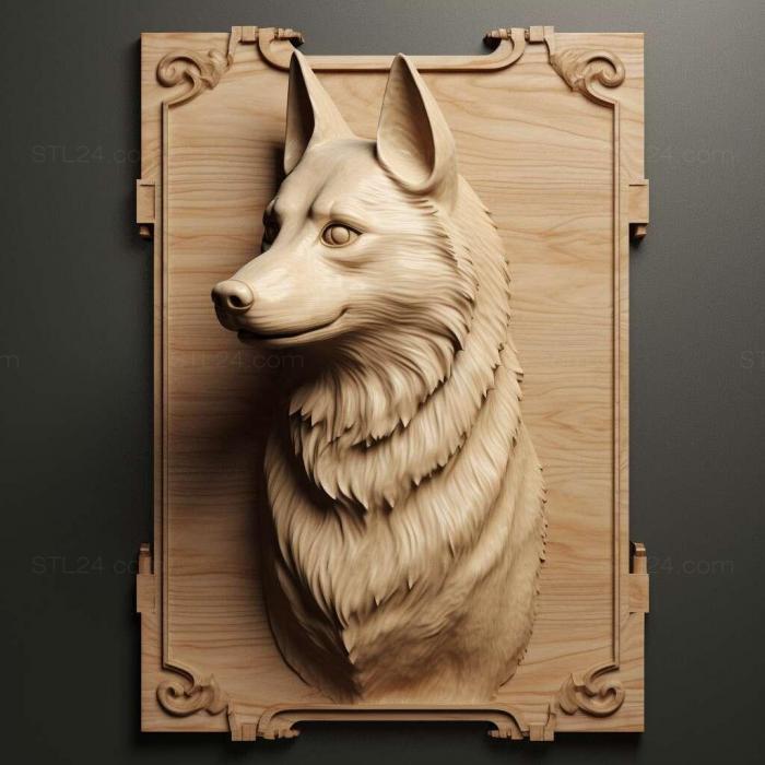 Nature and animals (st Norwegian Buhund dog 4, NATURE_2124) 3D models for cnc