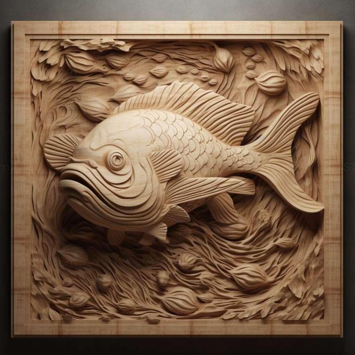 Nature and animals (st Shubunkin fish 2, NATURE_2150) 3D models for cnc
