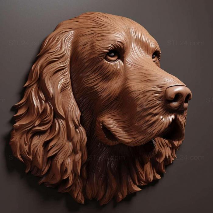 Nature and animals (st Sussex Spaniel dog 4, NATURE_216) 3D models for cnc