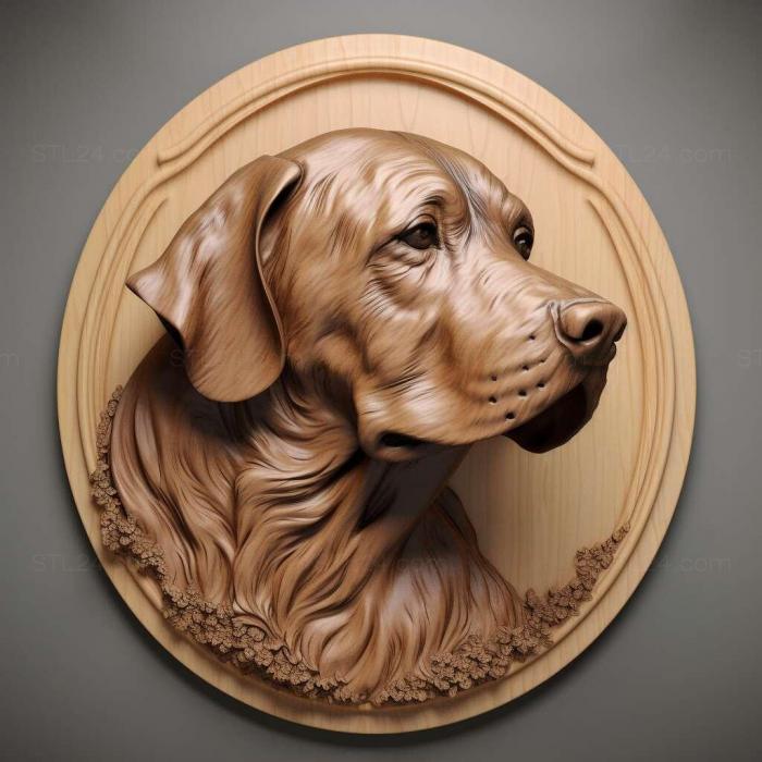 Природа и животные (Грюнендальская порода собак собака 1, NATURE_2165) 3D модель для ЧПУ станка