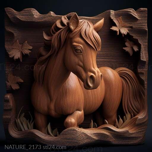 Nature and animals (st Thumbelina dwarf horse famous animal 1, NATURE_2173) 3D models for cnc