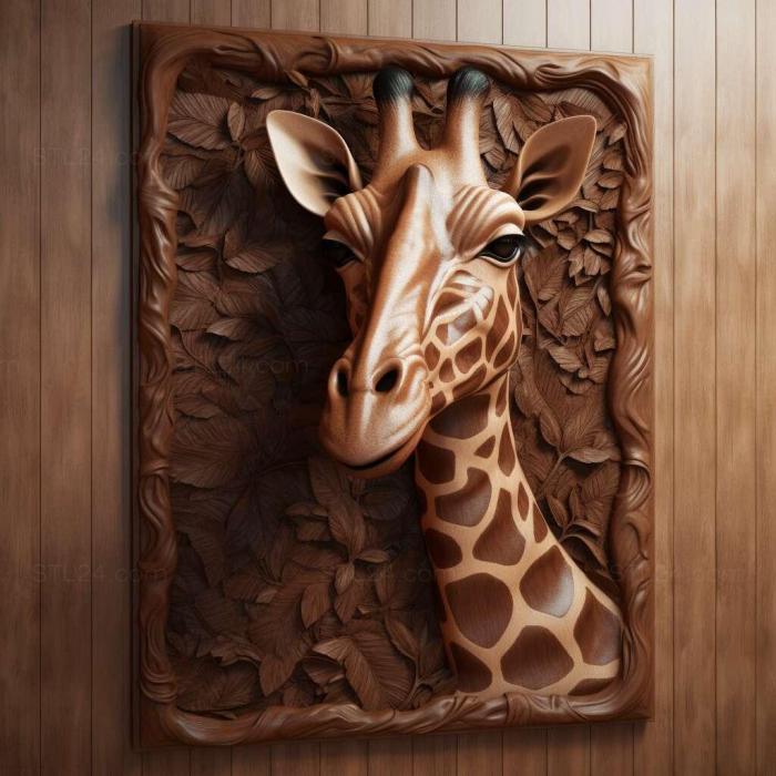 Nature and animals (st Meadows giraffe famous animal 1, NATURE_2181) 3D models for cnc