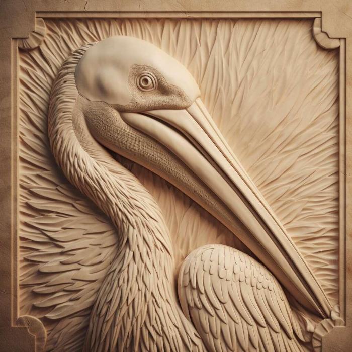 Nature and animals (Petros pelican famous animal 3, NATURE_2251) 3D models for cnc