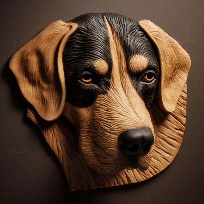 Nature and animals (Entlebucher sennenhund dog 3, NATURE_2271) 3D models for cnc