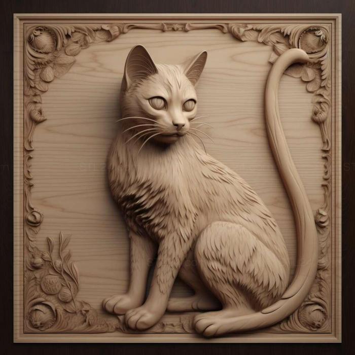 Nature and animals (Sybil cat famous animal 1, NATURE_2273) 3D models for cnc