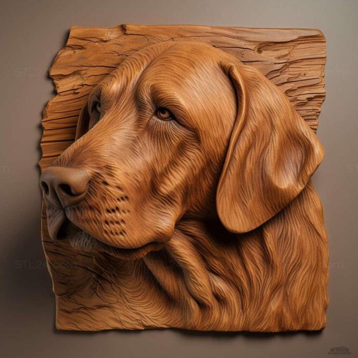 Nature and animals (Bavarian Mountain Hound dog 3, NATURE_231) 3D models for cnc