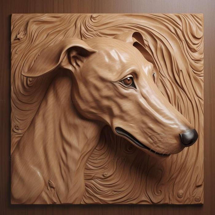 Nature and animals (st Hungarian Greyhound dog 1, NATURE_2317) 3D models for cnc