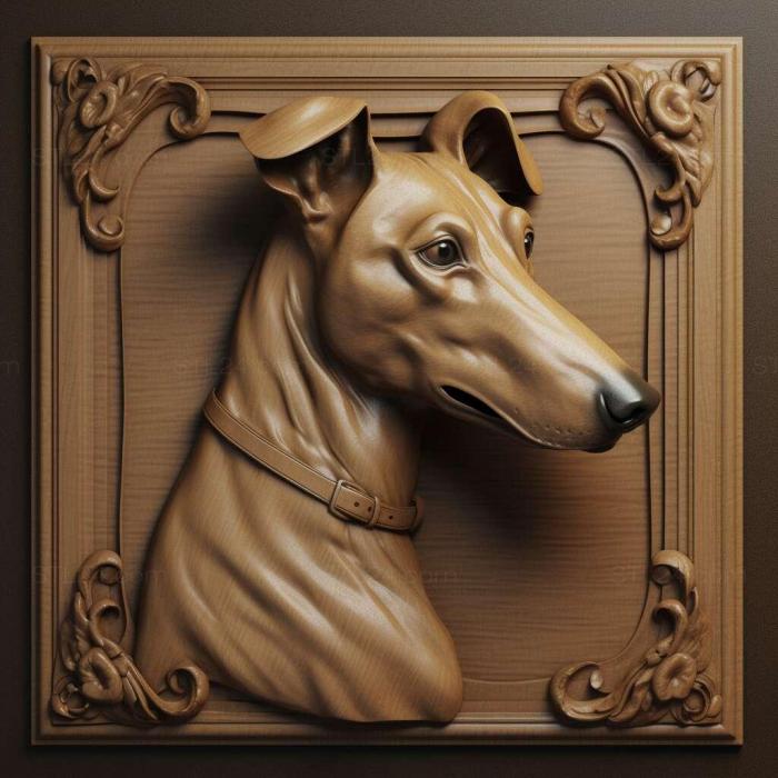 Nature and animals (st Hungarian Greyhound dog 2, NATURE_2318) 3D models for cnc