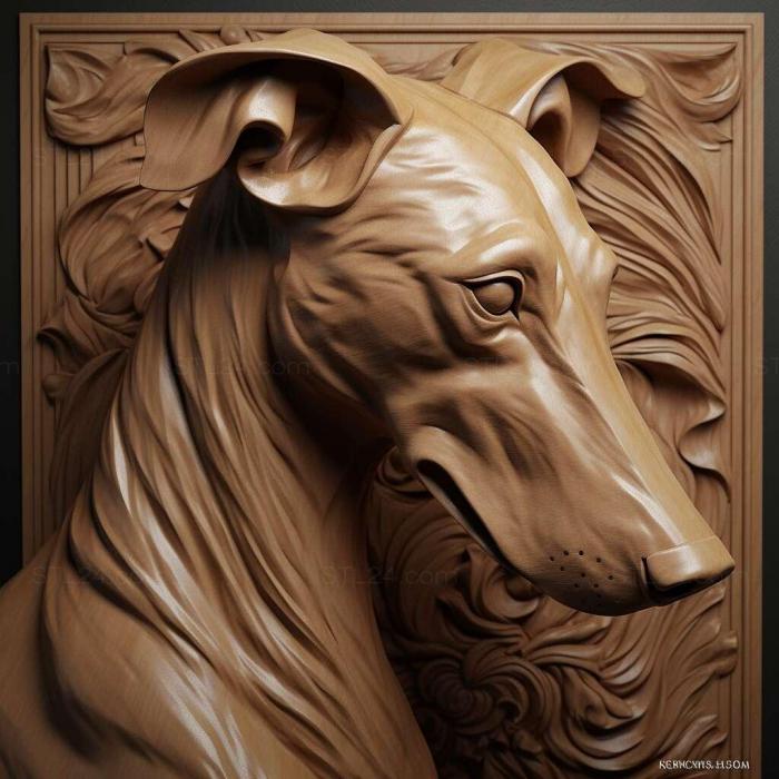 Nature and animals (st Hungarian Greyhound dog 3, NATURE_2319) 3D models for cnc