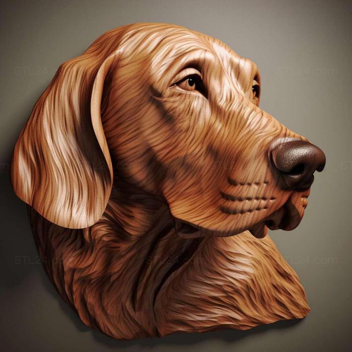 Nature and animals (Bavarian Mountain Hound dog 4, NATURE_232) 3D models for cnc