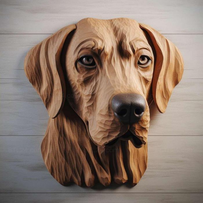 Nature and animals (st Rhodesian Ridgeback dog 4, NATURE_2348) 3D models for cnc