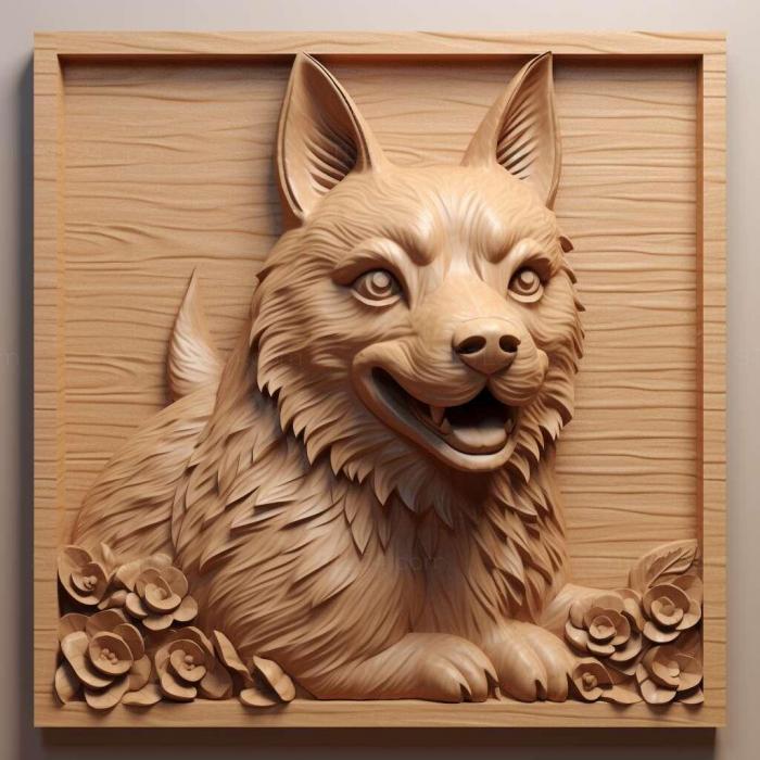 Nature and animals (Korean Chindo dog 2, NATURE_2350) 3D models for cnc