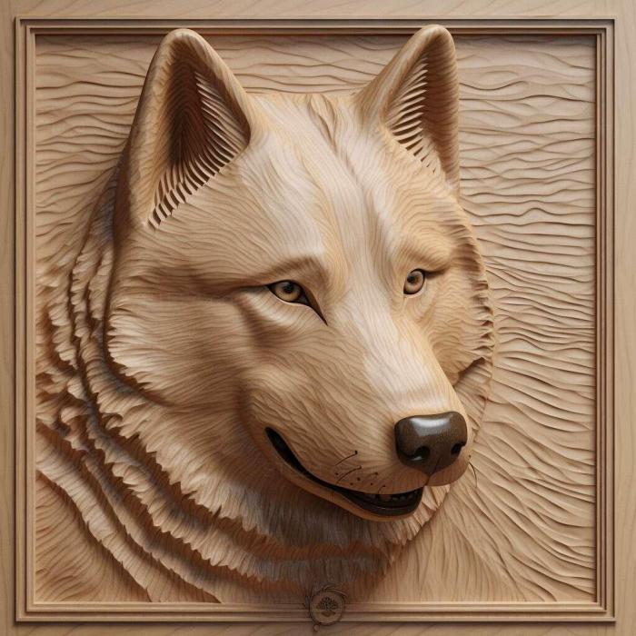 Nature and animals (st Sakhalin Husky dog 2, NATURE_2358) 3D models for cnc
