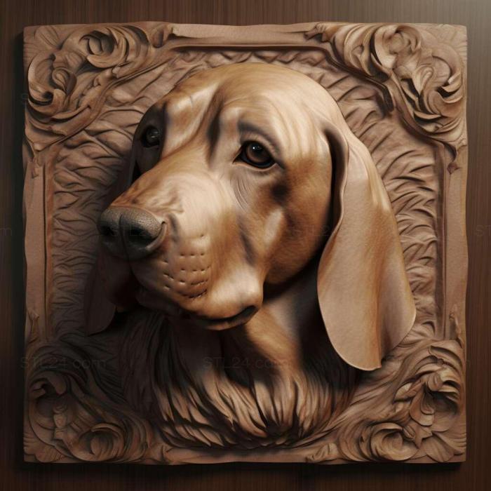 Nature and animals (st Polish Hound dog 2, NATURE_2362) 3D models for cnc