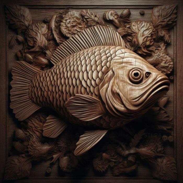 Nature and animals (st Barbus tikto fish 3, NATURE_2375) 3D models for cnc