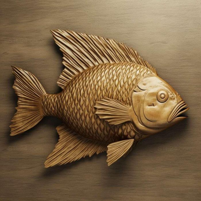 Nature and animals (st Puntius lateristriga fish 1, NATURE_2381) 3D models for cnc