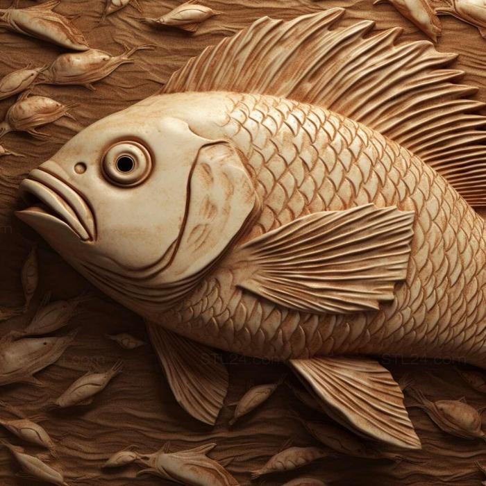 Природа и животные (Рыба Puntius lateristriga 2, NATURE_2382) 3D модель для ЧПУ станка