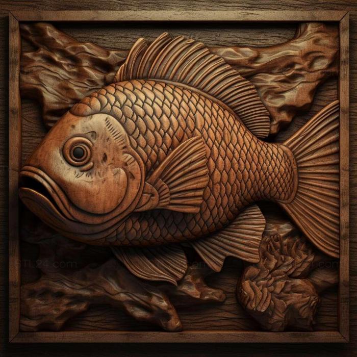 Nature and animals (st Rodostomus fish 3, NATURE_2415) 3D models for cnc