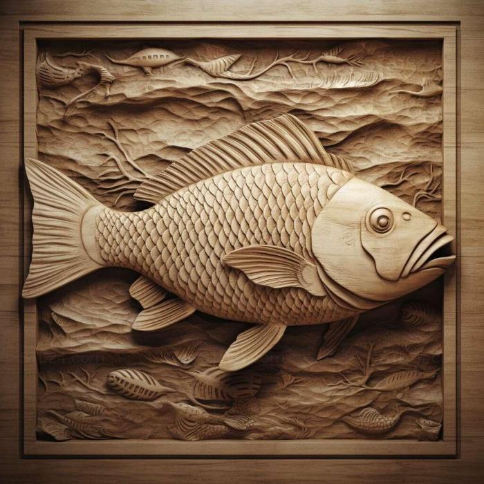 Nature and animals (st Rodostomus fish 4, NATURE_2416) 3D models for cnc