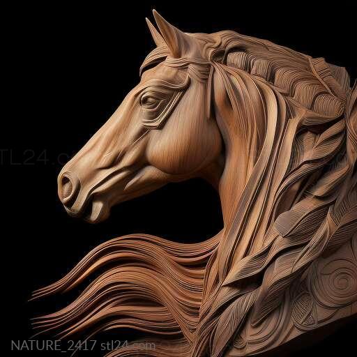 Nature and animals (st Comanche horse famous animal 1, NATURE_2417) 3D models for cnc