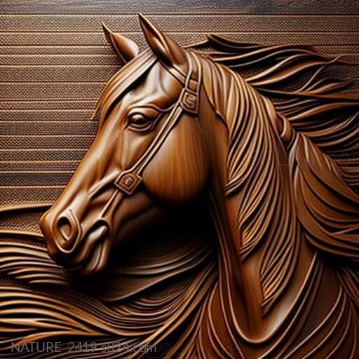 Nature and animals (st Comanche horse famous animal 3, NATURE_2419) 3D models for cnc