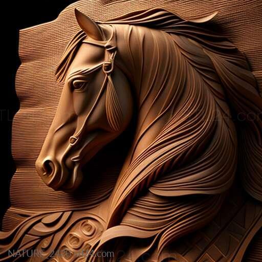 Nature and animals (st Comanche horse famous animal 4, NATURE_2420) 3D models for cnc