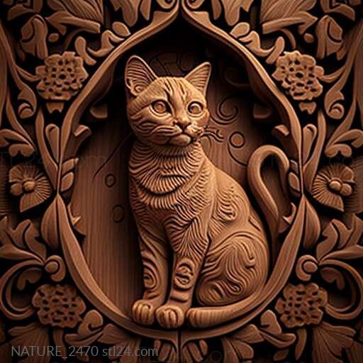 Nature and animals (st India cat famous animal 2, NATURE_2470) 3D models for cnc