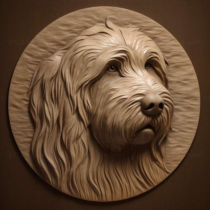 Nature and animals (Bearded Collie dog 4, NATURE_2496) 3D models for cnc