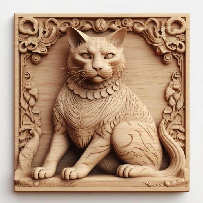 Nature and animals (India cat famous animal 2, NATURE_2498) 3D models for cnc