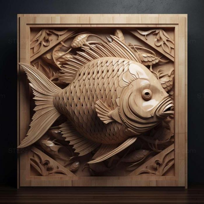 Nature and animals (st Diamond munchaus fish 1, NATURE_2505) 3D models for cnc
