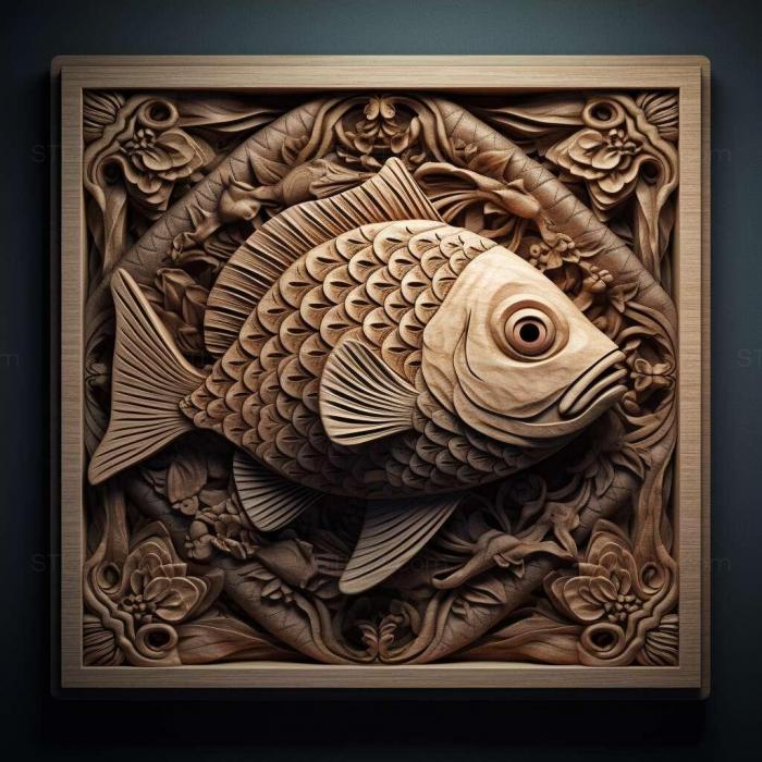 Nature and animals (st Diamond munchaus fish 4, NATURE_2508) 3D models for cnc