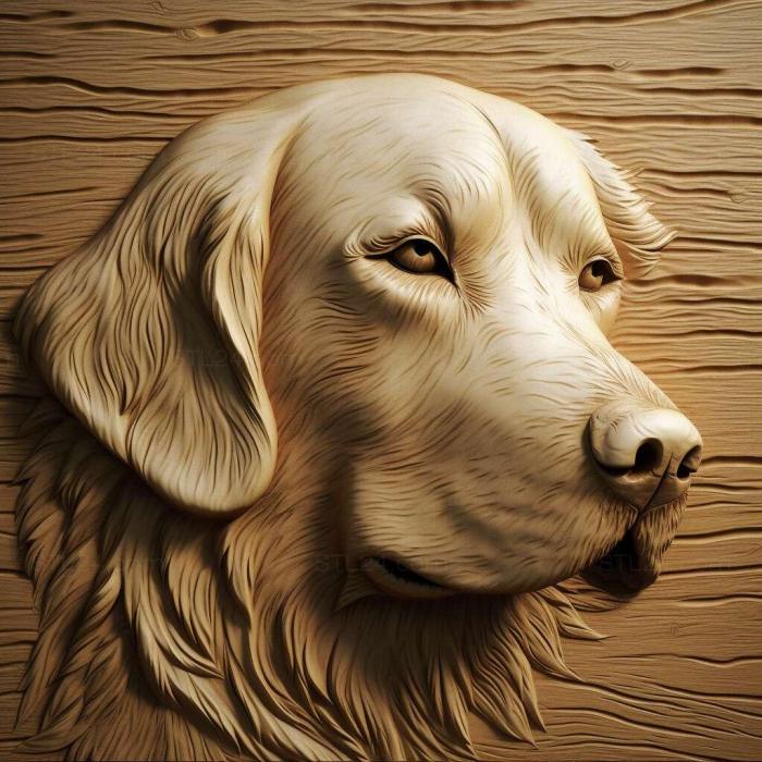 Nature and animals (golden retriever 2, NATURE_2518) 3D models for cnc