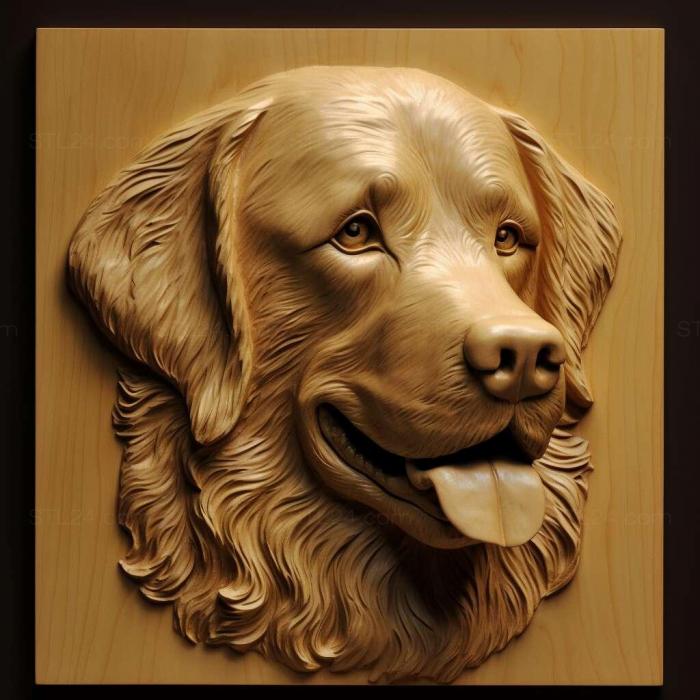Nature and animals (golden retriever 3, NATURE_2519) 3D models for cnc