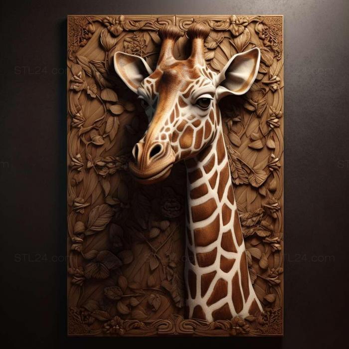 Nature and animals (st The Medici Giraffe famous animal 1, NATURE_2541) 3D models for cnc