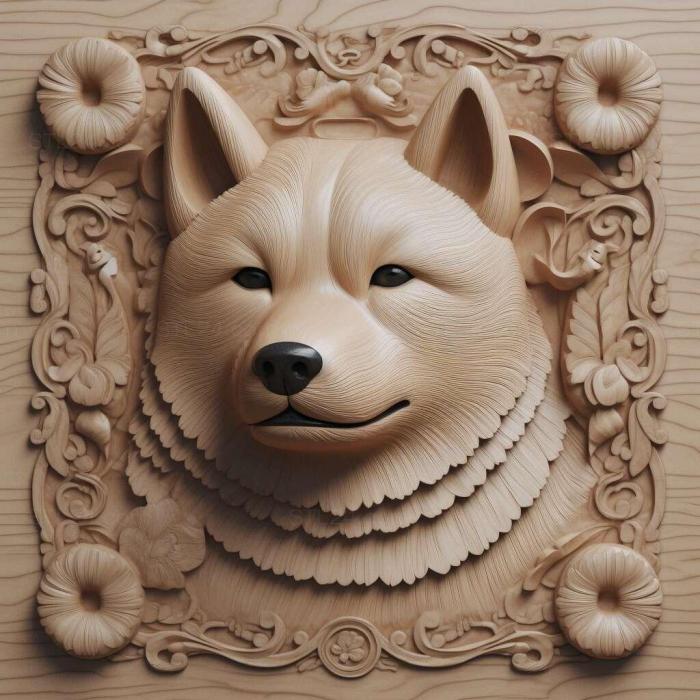 Nature and animals (Dzemon shiba dog 2, NATURE_2554) 3D models for cnc