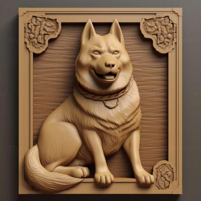 Nature and animals (Dzemon shiba dog 4, NATURE_2556) 3D models for cnc