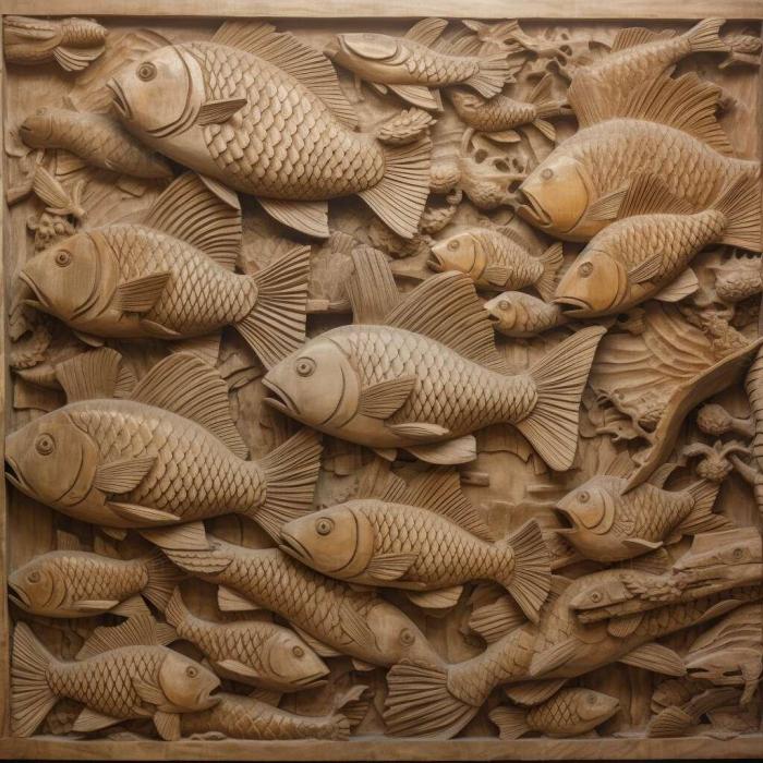 Nature and animals (st Senegalese multi fish 2, NATURE_2562) 3D models for cnc