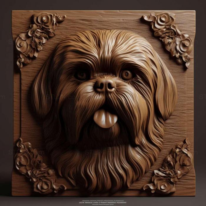 Nature and animals (st Lhasa APSO dog 1, NATURE_257) 3D models for cnc