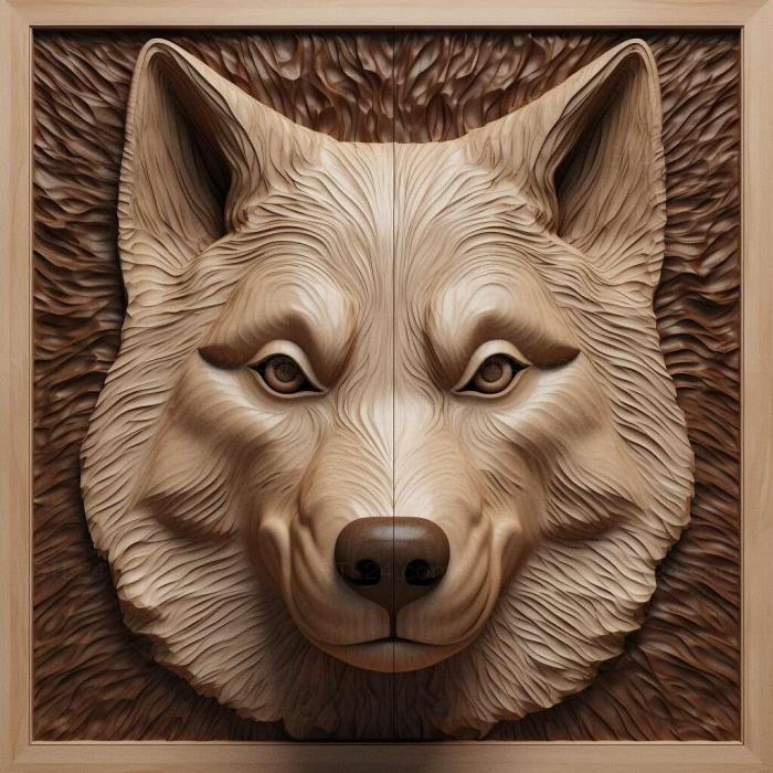 Nature and animals (West Siberian Husky dog 2, NATURE_2622) 3D models for cnc