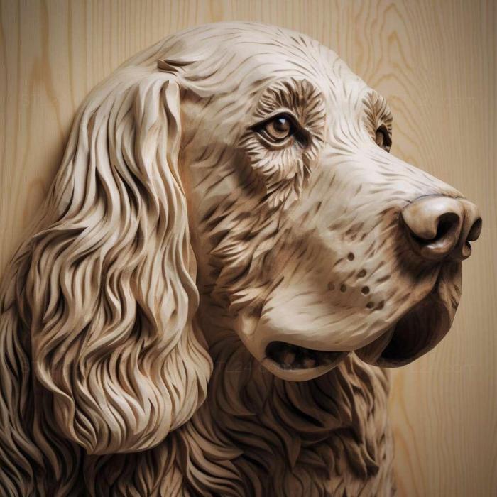 Nature and animals (Greater Munsterlander dog 3, NATURE_2627) 3D models for cnc