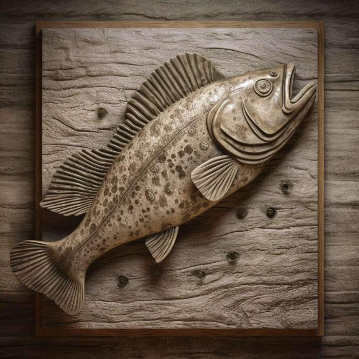Nature and animals (st Speckled catfish fish 3, NATURE_2643) 3D models for cnc