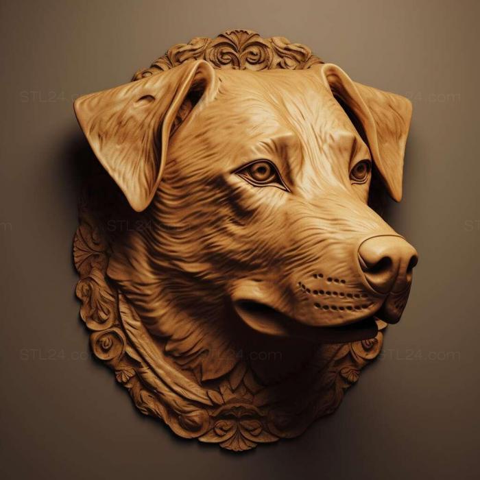 Nature and animals (st Grunendal dog breed dog 2, NATURE_2706) 3D models for cnc