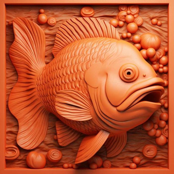 Nature and animals (st Orange amphiprion fish 1, NATURE_2741) 3D models for cnc