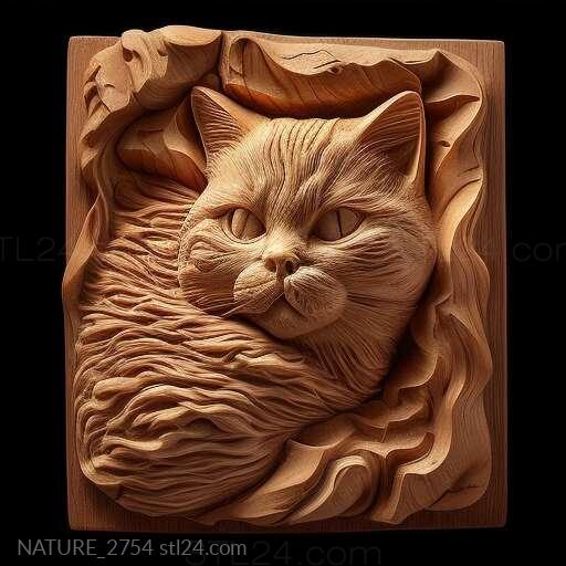 Nature and animals (st Flour cat famous animal 2, NATURE_2754) 3D models for cnc