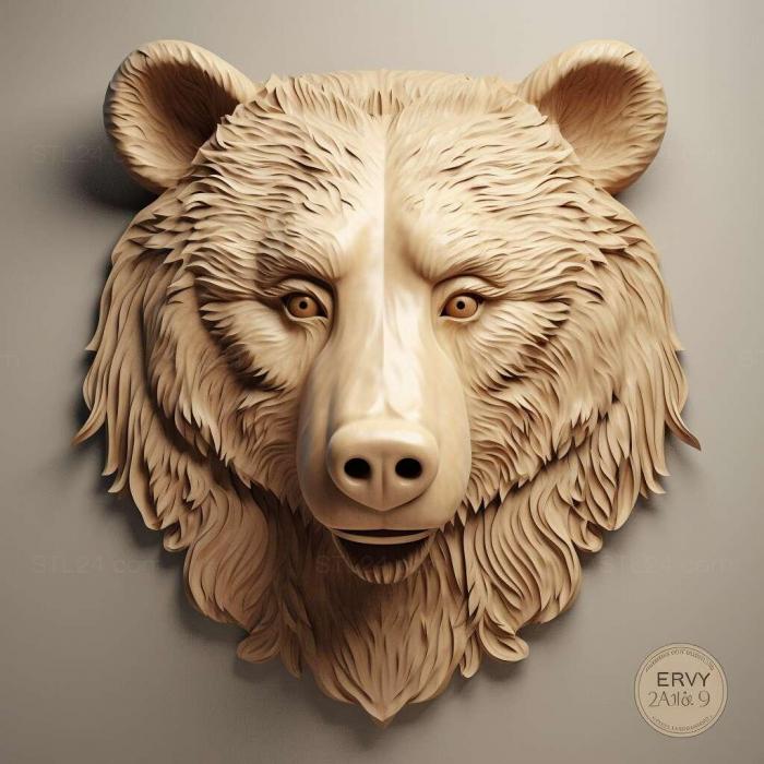 Nature and animals (st Senya bear famous animal 3, NATURE_2759) 3D models for cnc