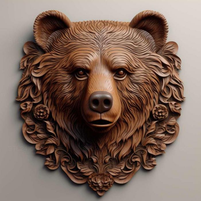 Nature and animals (st Senya bear famous animal 4, NATURE_2760) 3D models for cnc