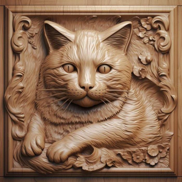 Nature and animals (Matroska cat famous animal 1, NATURE_2777) 3D models for cnc