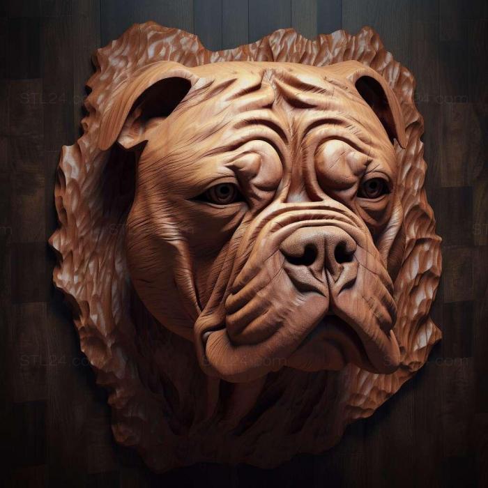 Nature and animals (st American Bully dog 4, NATURE_2804) 3D models for cnc