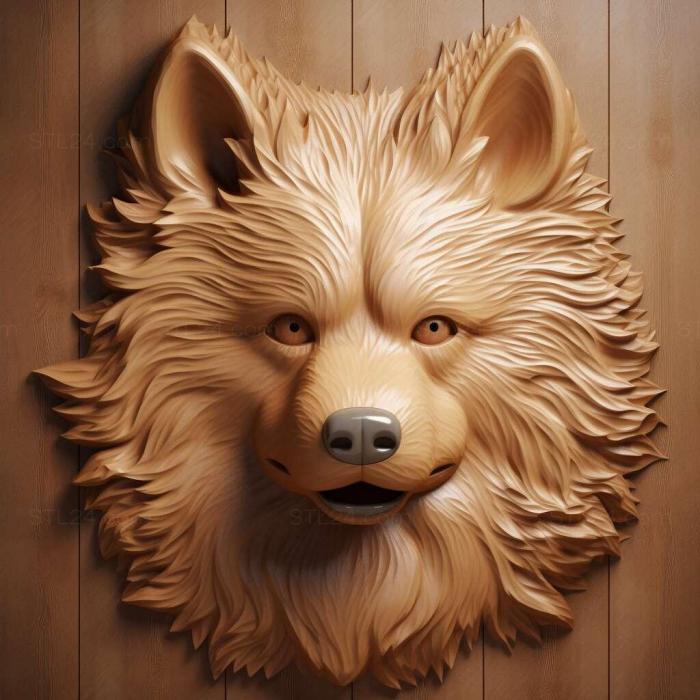 Nature and animals (st Finnish Lapphund dog 4, NATURE_2808) 3D models for cnc